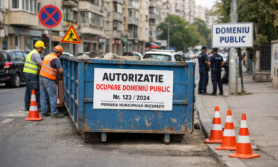 Am nevoie de autorizație pentru a plasa un container pe domeniul public în București?