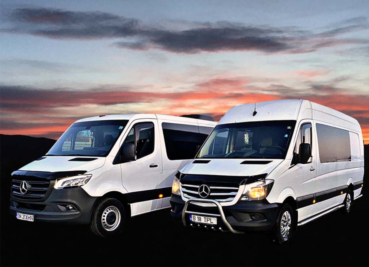 Microbuze Mercedes Sprinter Topala Travel – transport persoane din Timișoara și Banat spre Europa